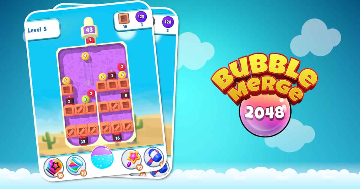 puzzle-Bubble Merge 2048 Game Cover