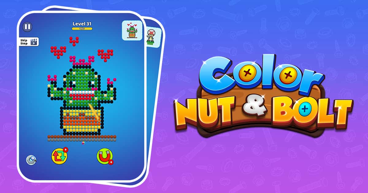Puzzle-Color Nuts & Bolts Puzzle Game Cover
