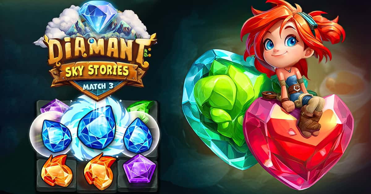 Puzzle-Diamant Match 3 Sky Story Game Cover