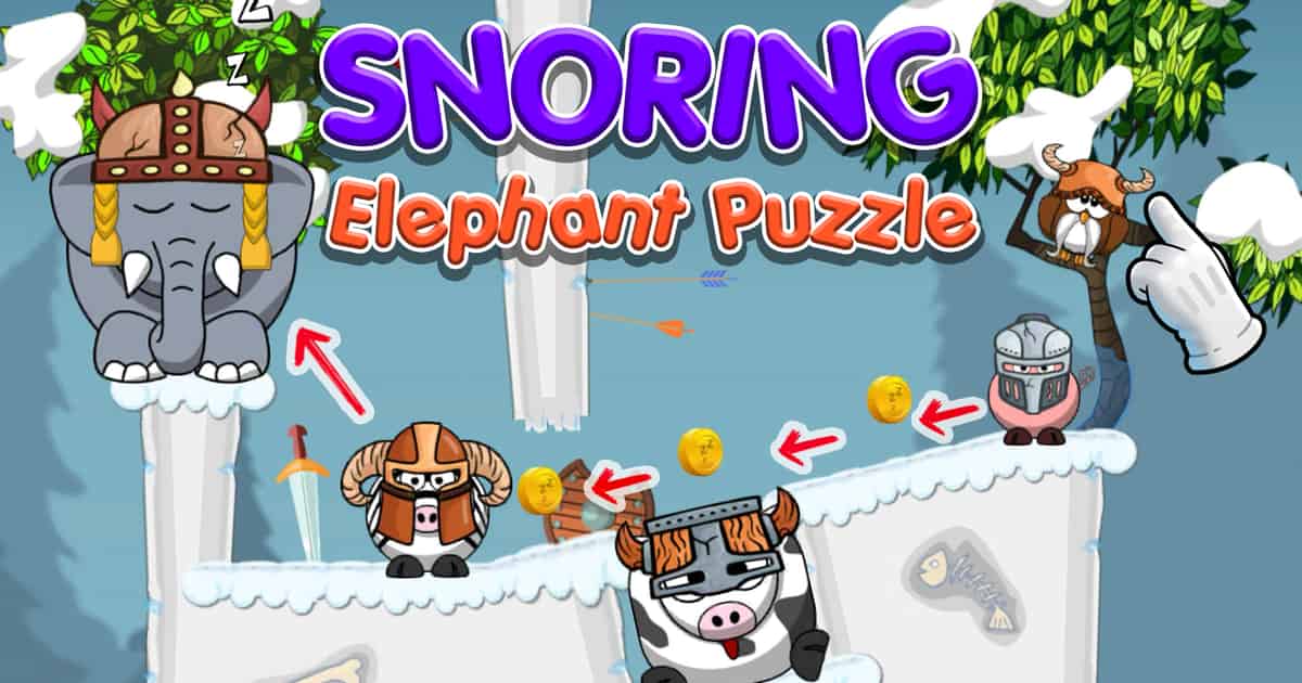Snoring Elephant Puzzle Game Cover